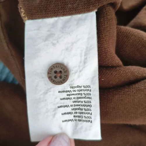 Timberland Polo Shirt 2XL long sleeve brown like new