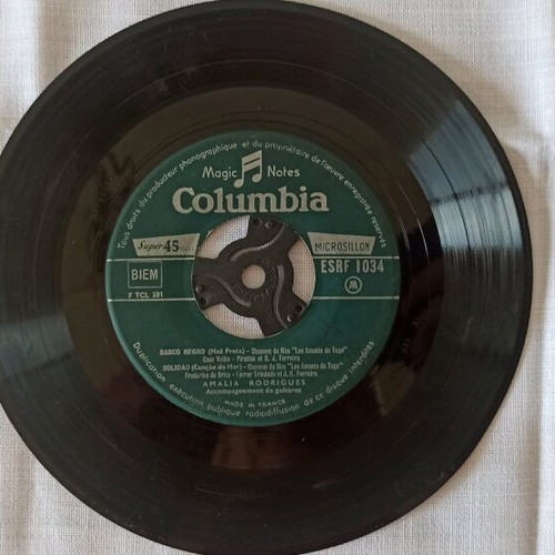 Amália Rodrigues Columbia Magic Notes Super 45 record used