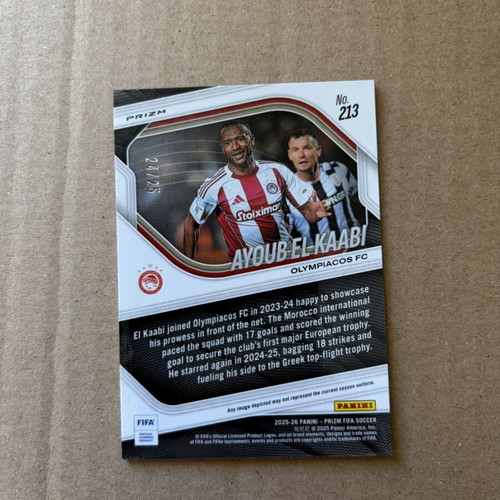 Panini FIFA Prizm Ayoub El Kaabi Rookie card like new, Olympiacos