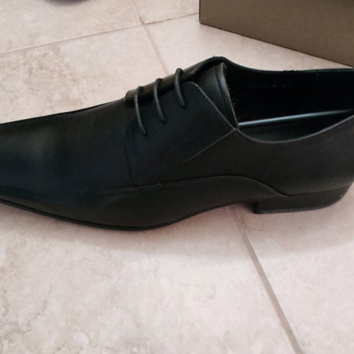 GK Uomo men's shoes new, black, size 44, moccasins