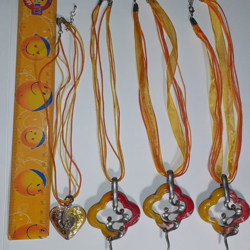 Necklaces set of 13 like new, green and red