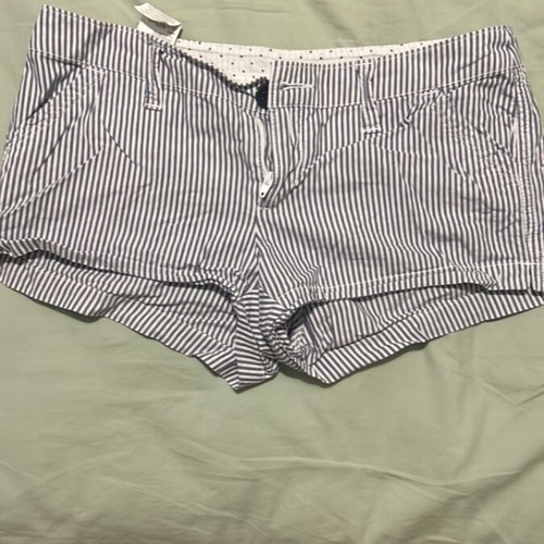 Benetton striped white and blue shorts, size XS