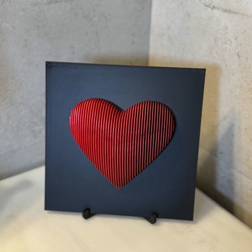 Wall Art Layered Heart 18 x 18 cm