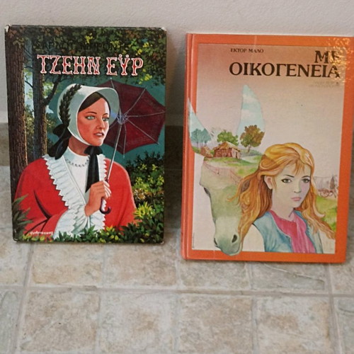 Classic books Jane Eyre and Les Misérables used, pack