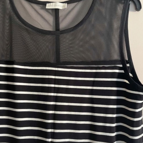 Sleeveless long dress Mudo Collection like new, size 40, black and white
