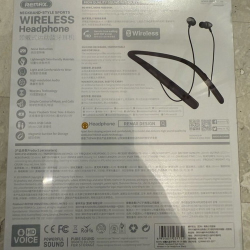 Remax RB-S16 Wireless Neckband Headphones New