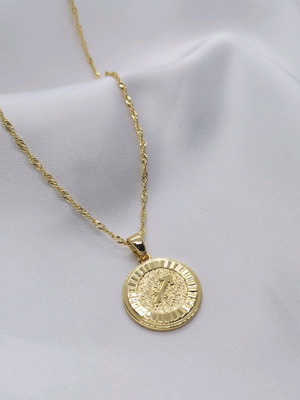 Sagittarius Zodiac Necklace gold plated 18K new
