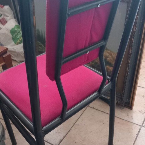 Metal chairs used, set of 4, heavy