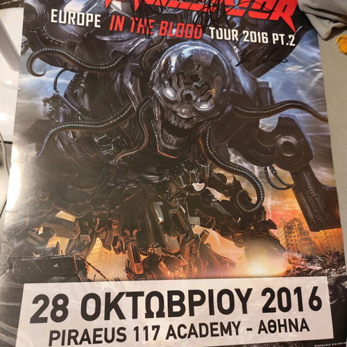 Annihilator poster signed, 2016 concert