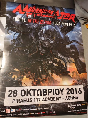 Annihilator poster signed, 2016 concert