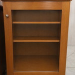 Wooden multipurpose cabinet with 2 shelves, walnut color