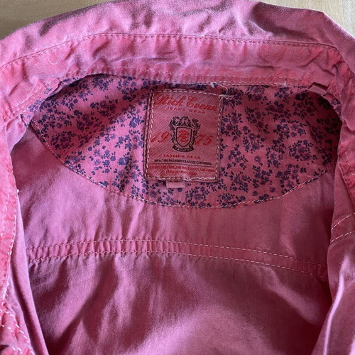 Rick Owens men's shirt short sleeve pink red like new, size L