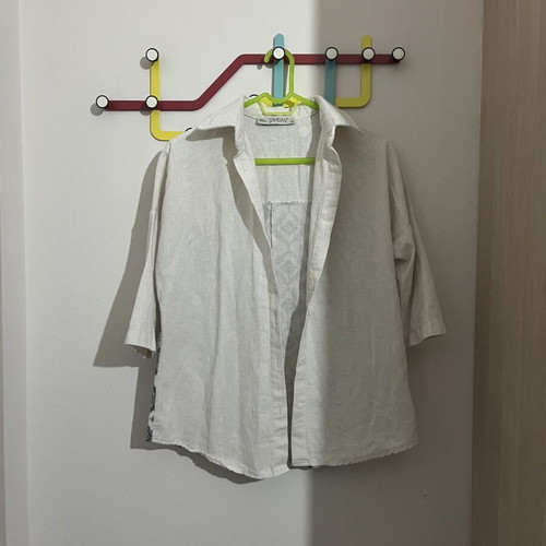 Summer cotton set white and blue, new