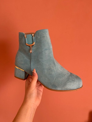 Shein turquoise ankle boots like new, size 40.5