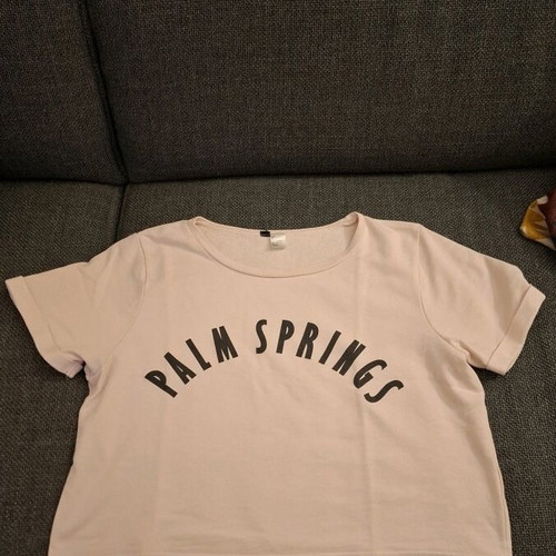 Oversized crop top H&M pastel pink like new