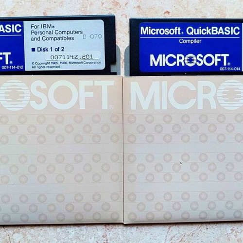 5.25" Floppy Disks Microsoft QuickBasic Compiler and IBM Diagnostics like new