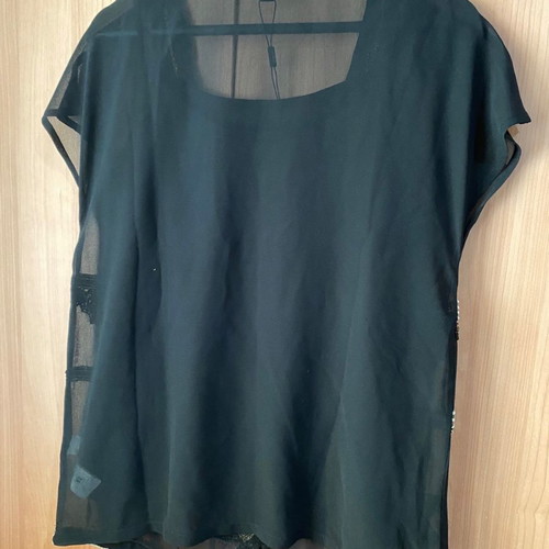 Sequin blouse No S black new