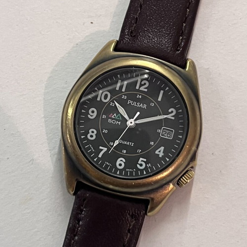 Pulsar Vintage Sport Watch Like New, 22mm, Black, Women's