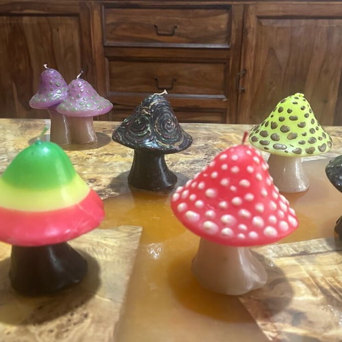 Decorative candles new mushroom-shaped colorful