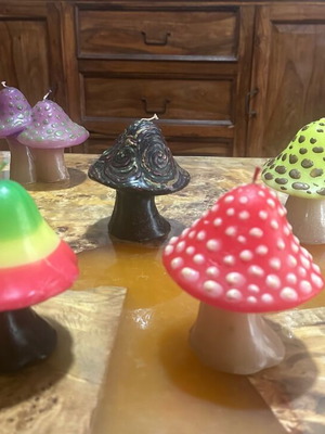 Decorative candles new mushroom-shaped colorful