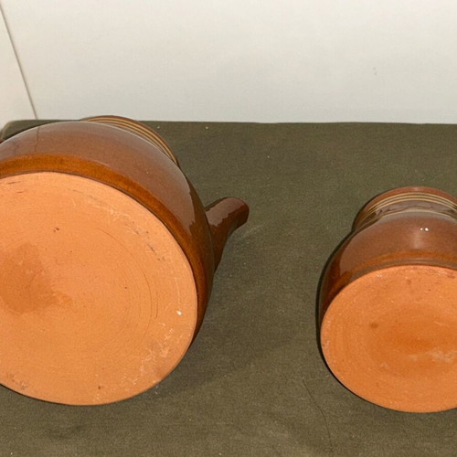 Vintage Bulgarian Ceramic Tea Set Troyan Pottery, 10 pieces, like new