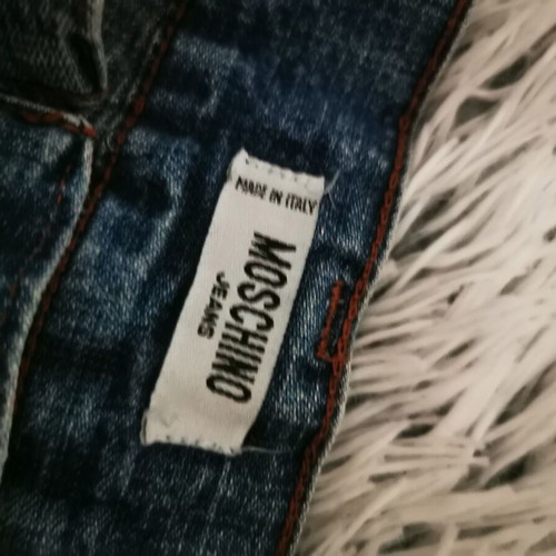 Moschino jean low-rise wide boyfriend fit like new, blue