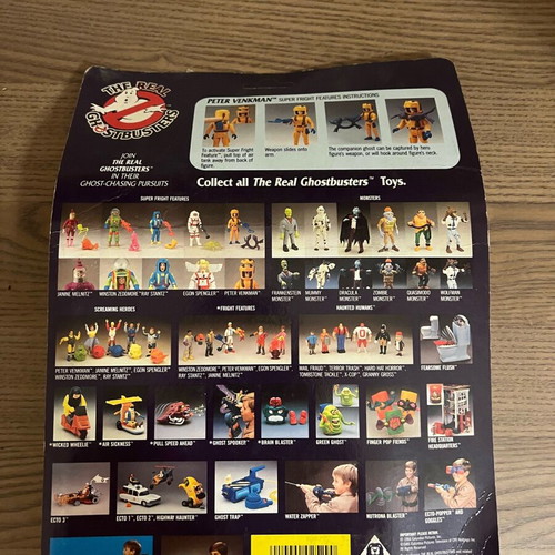 Ghostbusters καρτέλα μεταχειρισμένη Kenner δεκαετίας 80