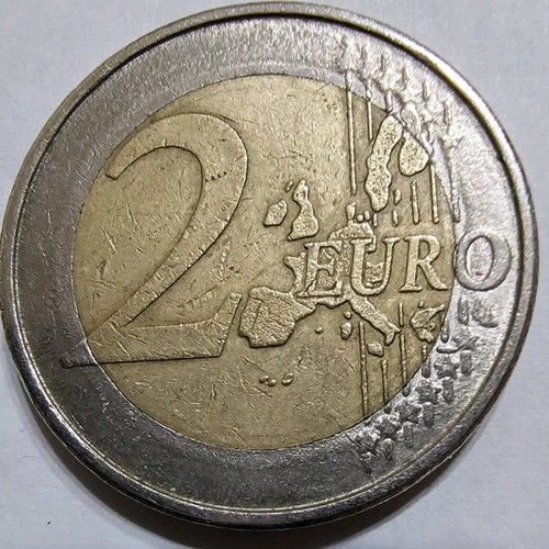 Coins 2 used two-euro with errors