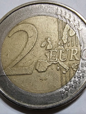 Coins 2 used two-euro with errors