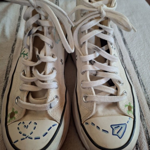 Converse handmade white sneakers in very good condition