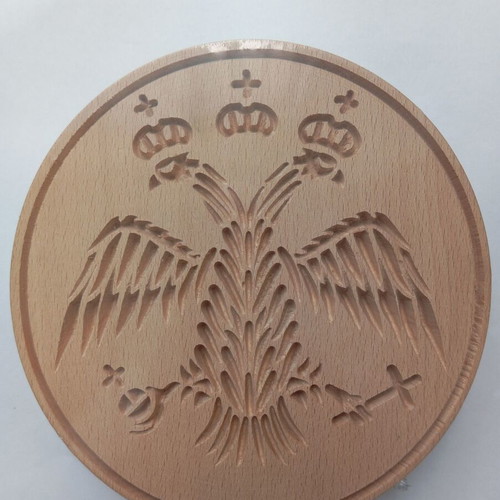 Wooden prosphoro stamp with double-headed eagle new