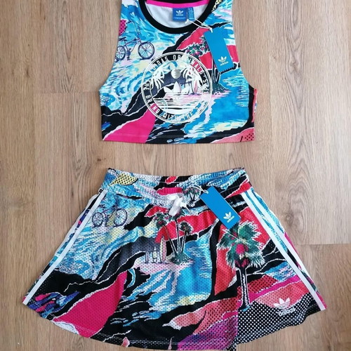 Adidas Venice Beach sportswear set new, multicolored blue