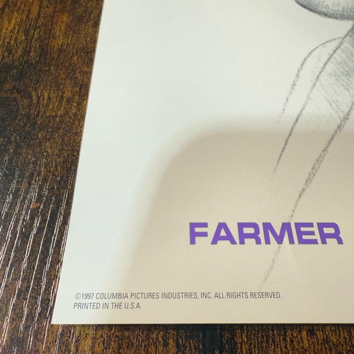 Farmer Edgar Conceptual Drawing Poster Men in Black 1997 like new