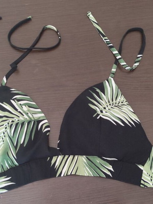 Zara Palm Print Bustier Top like new, black multicolor, small size