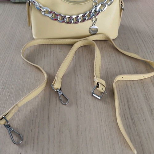 Small yellow shoulder bag new with chain and adjustable straps