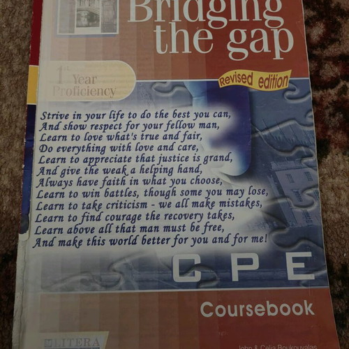 Bridging the gap CPE Coursebook used, missing cover with notes