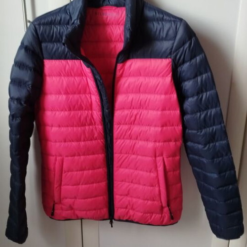 Women's lightweight puff jacket like new, pink and blue, size XS