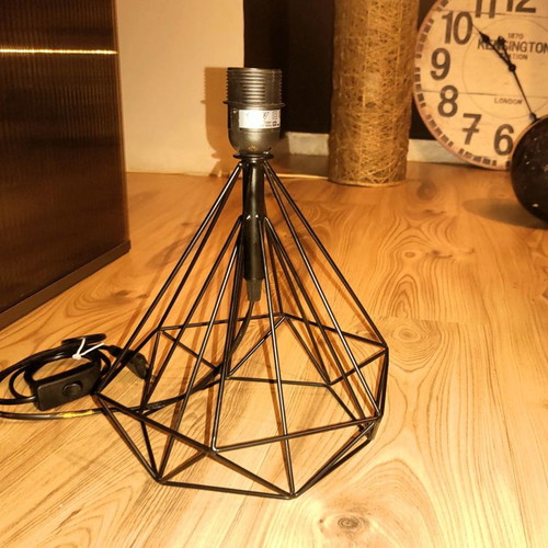 Table-Ceiling Lamp used, 2 in 1, metal diamond design