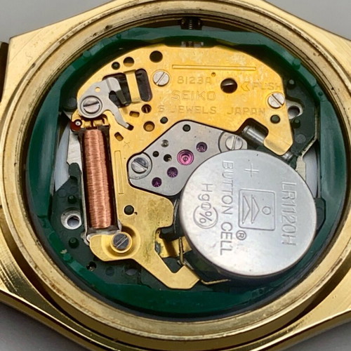 Seiko Quartz 100M 8123-7100 μεταχειρισμένο, επιχρυσωμένο 38mm