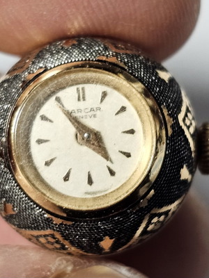 Vintage σφαιρικό μίνι ρολόι Sarcar μεταχειρισμένο, μη λειτουργικό