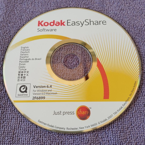 Kodak EasyShare CDROM software for Win v6.3 and Mac v6.0 like new