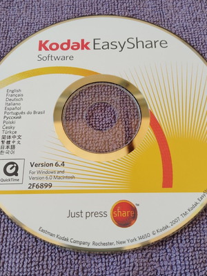 Kodak EasyShare CDROM software for Win v6.3 and Mac v6.0 like new