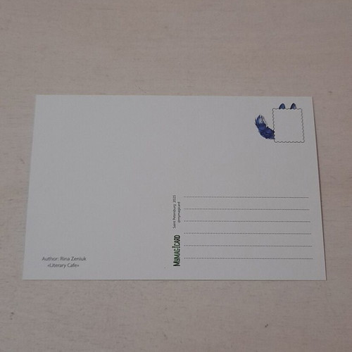 Collectible postcard Blue Cats by Rina Zenyuk new