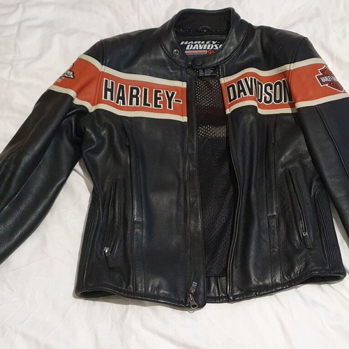 Harley Davidson Racing Eagle leather motorcycle jacket small like new