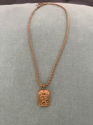 Osian Boutique gold chain necklace with evil eye pendant new