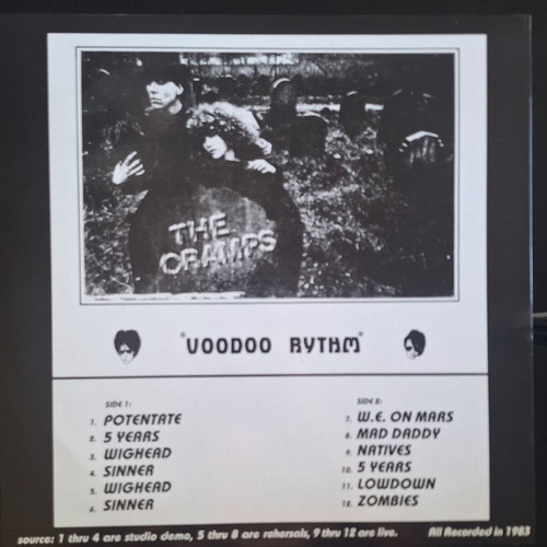 The Cramps Voodoo Rythm original 1980s bootleg vinyl record like new, rock