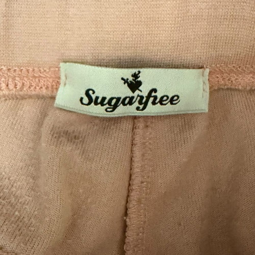 Sugarfree velour tracksuit set in pink nude, like new