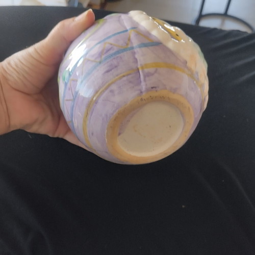 Easter Ceramic Fondantier with Egg-Style Lid like new