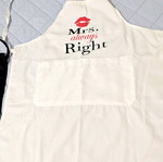 Mr Right - Mrs Always Right kitchen aprons pair new