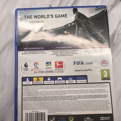 FIFA 18 PS4 game used, almost brand new